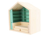 Miniature Doll House Bookshelf Anxiety Bookshelf Ornament Wooden Stress Relief Bookshelf for Room V1294-YM0901-3115240100311