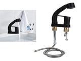 G1/2 Kitchen Cold and Hot Water Faucet Rotatable Sink Mixer Tap with Pull Out Sprayer V1294-YM0901-3112200145211