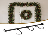 Jingle Jollys Christmas Garland Hook Wreath Hanger Fits 85-160CM Door No Drill XM-F-HOOK-GAR-170-BK