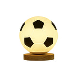 Soccer Remote Control LED Night Light Solid Wood Glass Small Table Lamp Remote Dimming Bedside V1294-YM0512-221121SU01-1