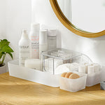 6 Pack Frosted plastic dresser and desk drawer storage rack for make-up brushes and kitchen V178-85309