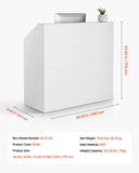 Reception Desk, 1180 x 500 x 1115 mm Rectangular Front Table, Office Reception Desk, Retail V952-YBQTJXWCTBDCYNOVBV0