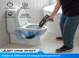 Electric Toilet Plunger with TurboPlunge Technology Cordless High-Pressure Drain Cleaner, V1107-CS-DDMTSTQ