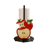 Freestanding Apple Shaped Metal Paper Towel Holder Farmhouse Decor Countertop Storage Stand For V1369-AZ3-W-14953