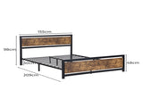 Levede Metal Bed Frame Mattress Base Queen BF1048-Q