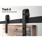 Cefito Sliding Barn Door Hardware Track Set 2m GA-SDOOR-BK