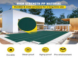 Pool Safety Cover Fits 20x40ft Rectangle Inground Safety Pool Cover Green Mesh with 4x8ft Center End V952-YYCM20X40JZYTYCG1V0