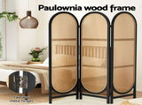 Artiss 3 Panel Room Divider Screen 151x180cm Rattan Brown RD-B-RAT01-3P-BR