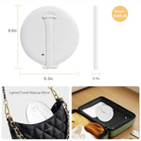 Travel Makeup Mirror with, 8" Portable Folding Make Up Tabletop Mirror with LEDs 3 Colors V1192-AZ-W-17179