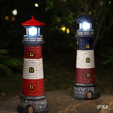 Retro Solar Lighthouse Lamp, Rotating Light & Shadow, Ambiance Essential for Patio & Camping V1385-TYLDT-WU-925-005