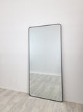 Black Metal Rectangle Mirror - Medium 80cm x 170cm V292-MIRR-MTL022