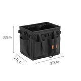 Black Heavy Duty Foldable Outdoor Camping Storage Box - Oxford Cloth Collapsible Gear Organizer Tote V888-ELOSUNG32737