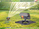 1 garden sprinkler with 16 nozzles, 180&deg rotating adjustable head, automatic irrigation system, wide V1102-HEPT-001