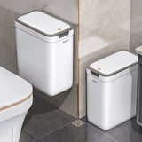 Wall Mounted Trash Bin Press Top Trash Bin Large Capacity Bin Bathroom Bin - White - Size large V1106-121-79989-WHT-LARGE