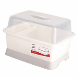 Dish Drainer Minimalist Dustproof Space Saving Dish Drying Bowl with Lid for Home Kitchen M V1294-YM0716-3118220114211