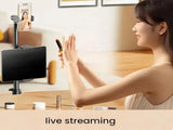 Flooring Phone Tripod with Swan Neck Arm Includes Phone Clamp & Selfie Remote, Multi-Angle V1107-CS-SJZBZJ