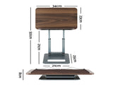 Artiss Book Stand Telescopic Book Holder with Page Clip Ergonomic Desktop Stands OAK BK-ST-RISE-WD