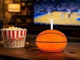 Basketball Shaped Drinking Cup with Lid and Straw Reusable Plastic Sports Themed Beverage Container V1192-AZ-W-24143