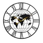 Yezi 75cm Large Wall Clock Roman Numeral Home Black DECO1034-75CM