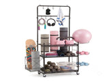 Everfit Yoga Mat Ball Storage Cart Multifunction Equipment Organizer Rack 145cm BSR-A-RET-145