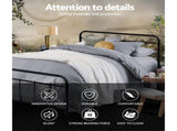 Artiss Bed Frame Metal Bed Frame LEO - Double MBED-C-LEO-D-BK