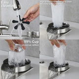 Glass Rinser for Kitchen Sink, Stainless Steel Rinser, Water Bottle and Coffee Cup Cleaner, V1237-ZY-715-173