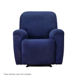 Artiss Recliner Chair Covers 1 Seater Velvet Navy RCOVER-VEL-1S-NA