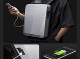 Black Premium Hard Shell Business Backpack with TSA Lock and USB Charging Port, Waterproof Laptop V888-ELOSUNG17227