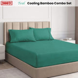 Ramesses Teal 2000TC Cooling Bamboo Combo Set Single V442-KIT-FITTEDSS-2000COOLBAMBOO-TEAL-SB