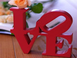 Valentine's Day Rose Gift, Love Word Art Resin Tabletop Dcor, Red Contemporary Romantic Gifts, V1258-DP02-C-732