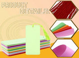 200 Pack Blank Color Bookmarks Cardstock with 200 Pcs Colorful Tassels, Craft DIY Paper Bookmarks V1366-AZ2-W-15668