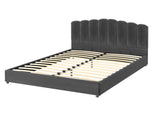 Artiss Bed Frame Queen Size Velvet Grey FION BFRAME-H-FION-Q-GY-ABC
