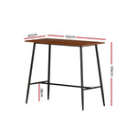 Artiss Halle Bar Table 120CM Rectangular FUR-S-BAR-TAB-02-WD