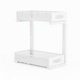 CARLA HOME 2 Pack Under Sink Organizer Pull Out Sliding Cabinet Storage Shelf with Height Adjustable LSB-36364