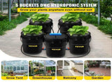 DWC Hydroponic System, 5 Gallon 5 Buckets, Deep Water Culture Growing Bucket, Hydroponics Grow Kit V952-SSSPXTYX5220VAXN5V3