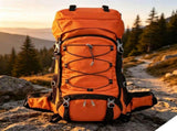 Spacious Nylon Trekking Rucksack 60L Orange,Expandable Backpack With Rain Cover,Suitable for Camping V1221-XM-LB5243-ZS166