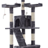 170cm Cat Tree Scratching Post Scratcher Pole Gym Toy House Furniture Multilevel - grey V610-CAT52008-GREY