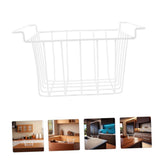 White Metal Freezer Baskets Wire Storage Bins for Efficient Organizing V1192-AZ-W-24831