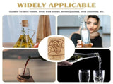 Set of 25 Brown Wood Wine Bottle Stoppers, Airtight Seal Caps for Glass Bottles, Easy to Use and V1192-AZ-W-22519