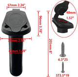 4pc Kayak Fishing Rod Holder - Plastic Flush Mount Boat Holders with Cap Cover for Canoe and Tackle V1259-DP01-A-1303
