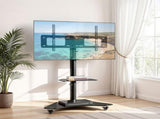 Artiss 40-100" TV Stand Mount Bracket Universal Adjustable Height with Wheels TV-MOUN-W04-100-BK