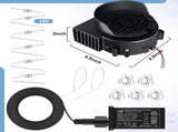 Landhoow Christmas Inflatable Replacement Fan Blower 12v 1.5a Air Blower Fan for Inflatables with 6 V1258-DP02-C-754