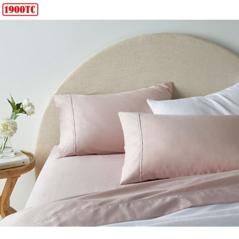 Accessorize 1900TC Cotton Rich Sheet Set Blush King V442-HIN-SHEETS-1900TCCOTTONRICH-BLUSH-KI