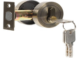 HOOWIFFY Durable Golden Deadbolt Lock Single Cylinder with Key for Home Use V1189-WXFWAL-20260326-02417