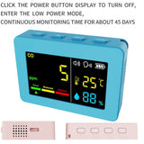 3-in-1 Portable Air Quality Meter, CO, Temperature and Humidity, Color Screen, Carbon Monoxide V1237-ZY-715-133