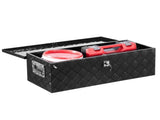 Heavy Duty Aluminum Truck Bed Tool Box, Stripes Plated Tool Box with Side Handle and Lock Keys, V952-LCZXGJX301392MXYR002V0