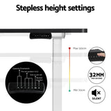 Artiss Standing Desk Motorised Dual Motor 120CM Black HASD-268-WHDF-BKDB-120