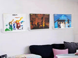 8-Pack Clear Acrylic Wall-Mount Record Display Shelves for Vinyl Albums, CDs and Photos V1188-MS-731-095