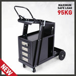 New 4-Drawer Welding Trolley Cart Welder Cabinet MIG TIG ARC Plasma Cutter Bench V465-SDY-97343