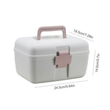 First Aid Kit 2 Layer Medicine Box Portable Emergency Medicine Box for Home Office V1294-YM0717-10154432